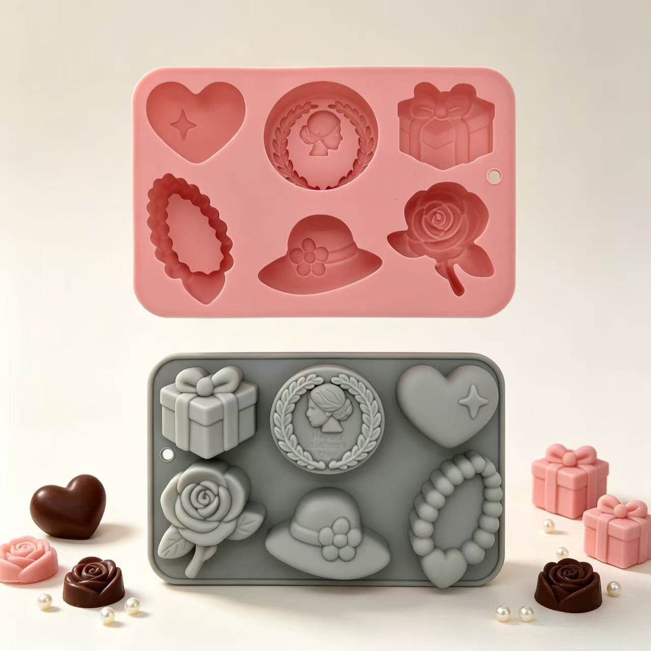 Home Fragrance Rose - Molde de Silicona Antiadherente de 6