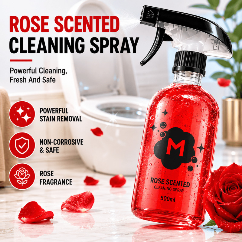 Home Fragrance Rose - Limpiador de Inodoros con Aroma a